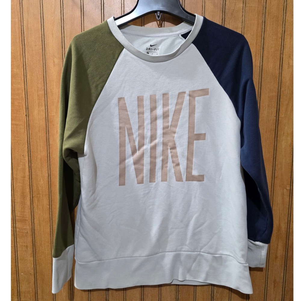 Nike Dri-FIT Sweatshirt Sz S Pullover Color Block Activewear Top